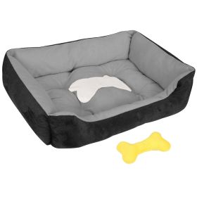 Soft Warm Fleece Bed With Plush Bone XXL Size