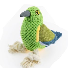 Parrot Shaped Squeaky Chew Rope Toy, (Not Recommended for Heavy Chewers)