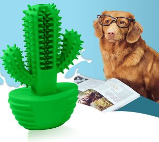 Cactus Shape Toothbrush Stick Chew Toy, Natural Rubber, Bite-Resistant