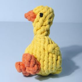 1pc Duck Shaped Knot Plush Chew Toy