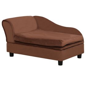 Sofa Bed Couch W/ 23L Storage, For Small Dogs, Brown