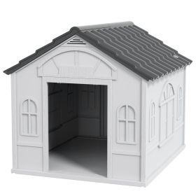 Water-Resistant Indoor/Outdoor Dog House for Small/Medium Dogs, Easy to Install