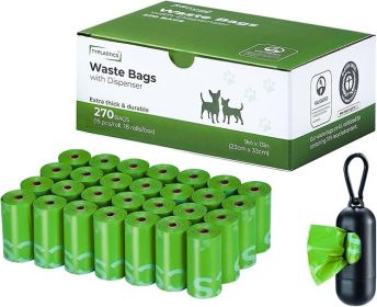 Poop Bags for Dog Waste W/ Dispenser, 18 Pack