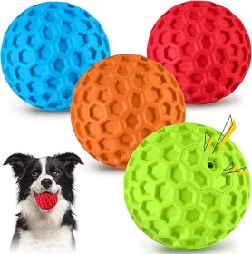 Indestructible Squeaky Balls for Aggressive Chewers, Rubber, for Medium/Large Dogs