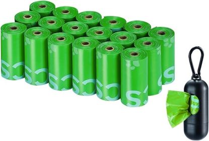 Poop Bags For Waste W/ Dispenser Unscented, Lime Color
