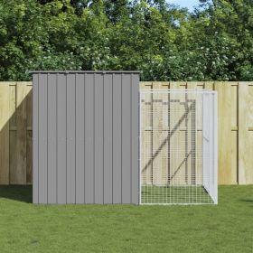Galvanized Steel Medium Dog House/Kennel Light Grey, Durable