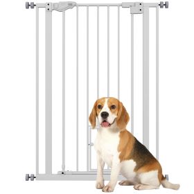 41" Easy Open Indoor Dog Gate for Doorways & Stairs - White