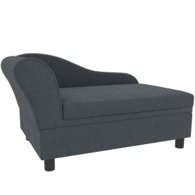 Sofa Bed W/ 23L Storage, For Small Dogs, Dark Gray (Option: Gray)