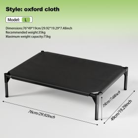 Elevated Bed, Easily Movable, Oxford Cloth, Breathable Mesh (Option: NJB  L)