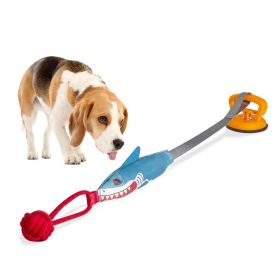 Shark Shaped Rope Pet Toy, Interactive Twine Toy Ball Dog Toy With Suction Cup (Option: Sucker sharks)
