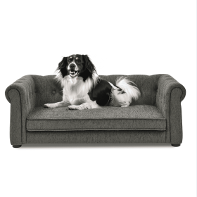 Elegant Sofa Bed Suitable For Medium/Large Dogs (Option: Dark grey)