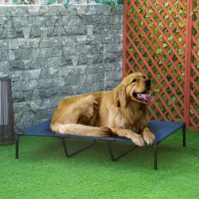 36" x 30" Elevated Cooling Dog Cot Bed With Ventilation (Option: Dark Blue-920x235x100 mm)