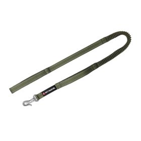 4-6 FT Shock Absorbing Tactical Dog Leash W/ Dual Handle For Training (Option: Army Green-One Size)