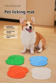 Slow Feeder Lick Mat For Dogs W/ Strong Suction (Option: Green)