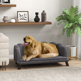 Velvet Pet Sofa for Medium and Large Sized Dogs (Option: Grey-1010x620x275 mm)