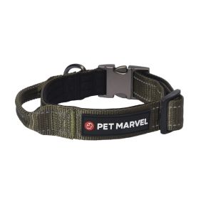 High Performance Tactical Dog Collar 1.25" Wide With Handle (Option: Army Green-Medium)