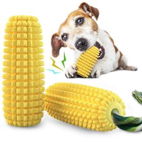 Corn Stick Squeaky Chew Toy W/ Rope For Small/Medium/Large Breeds (Option: Yellow)
