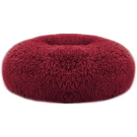 Soft Warm Plush Bed For Dogs, M Size (Color: Red, size: M)