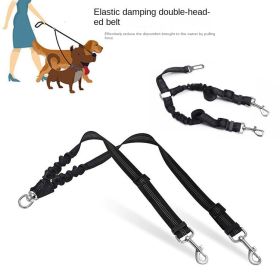 No Tangle Reflective Leash Coupler For 2 Dogs; Comfortable, Shock Absorbing (colour: grey)
