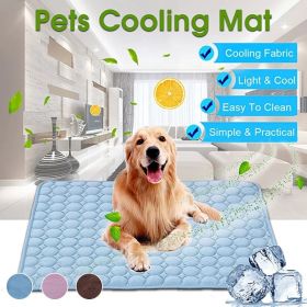 Cooling Summer Pad, Washable, For Small Medium Large Dogs (Color: mesh cloth blue, size: XS 40x30 cm)