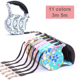 3m 5m Fashion Printed Retractable Leash for Small Dogs, 11 Colors (Color: color 5, size: 5M)