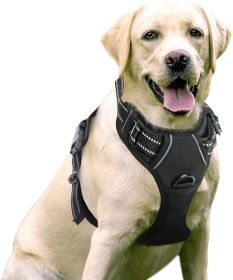 No-Pull, No-Choke Reflective Harness with 2 Leash Clips; Adjustable, Padded (Color: Baby Blue, size: X-Large)