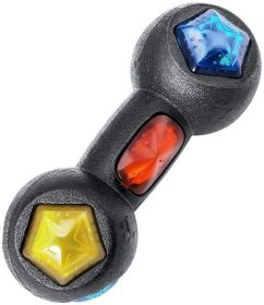 Light-Up Diamond/Ball/Bone Shaped Squeaky Chew Toy, Bite-Resistant, Irregular Shape (Design: bone)
