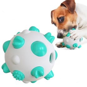 Rubber Ball Interactive Chew Toy Non-Toxic Bite-Resistant (Color: Blue)