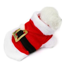 Santa Claus Dog Hoodie For Small & Medium Dog; Winter Pet Jacket (Color: Red, size: L)
