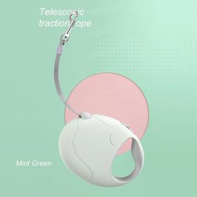 Premium Automatic Retractable Leash, Pastel Colors (Color: Light Green, size: M)