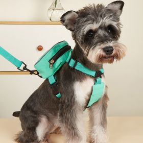 Cute Harness And Leash Set For Dog W/ Backpack; No Pull (Color: Lavender, size: L)