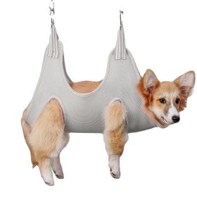 Grooming Hammock Harness Restraint For Dog, Grey (size: M)