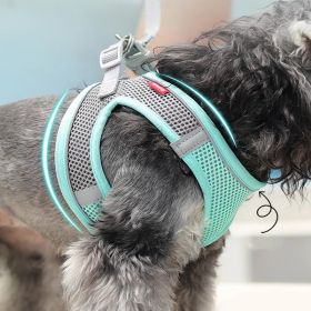 No-Pull Breathable Harness For Dog, Escape-Proof (Color: Sky Blue, size: S)