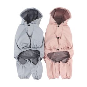 Breathable Reflective Waterproof Raincoat For Small Dogs (colour: pink, size: S)