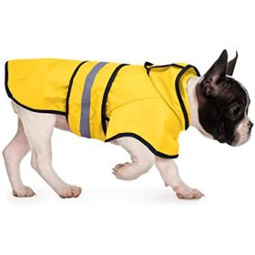 Reflective Raincoat Hooded Poncho for Small to X-Large Dogs and Puppies; Waterproof (Color: Clear, size: medium)