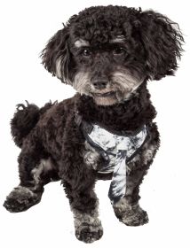 'Bonatied' Mesh Reversible Harness W/ Designer Neck Tie, Adjustable, Breathable (Color: Camo, size: X-Small)