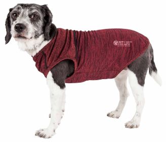 'Aero-Pawlse' Heathered Performance Dog Tank Top, Quick-Dry And 4-Way Stretch (Color: Red, size: medium)