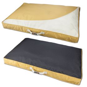 'Immortal-Trek' Waterproof Rectangular Travel Dog Bed, Machine Washable (Color: Yellow, size: large)