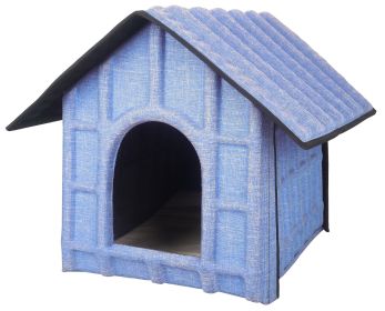 'Collapsi-Pad' Folding Lightweight Travel House W/ Mat (Color: Blue)