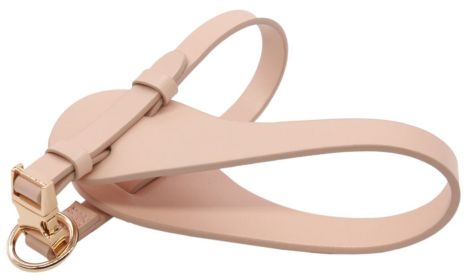 'Ever-Craft' Designer Leather Harness, Adjustable (Color: Pink, size: medium)