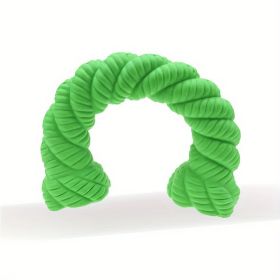Horseshoe-Shaped Chew Toy For Aggressive Chewers, Natural Rubber, For M/L Dogs (Option: Green)