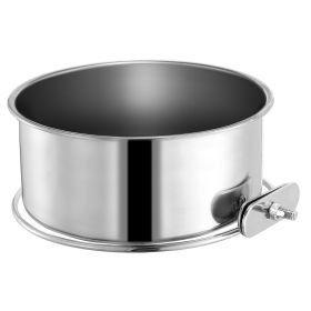 1Pc Medium Size Stainless Steel Hanging Bowl With Clamp Holder (Option: M)