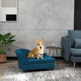 Sofa Bed W/ Storage For Small Dogs, Gray/Blue (Option: Blue-740x485x165 mm)